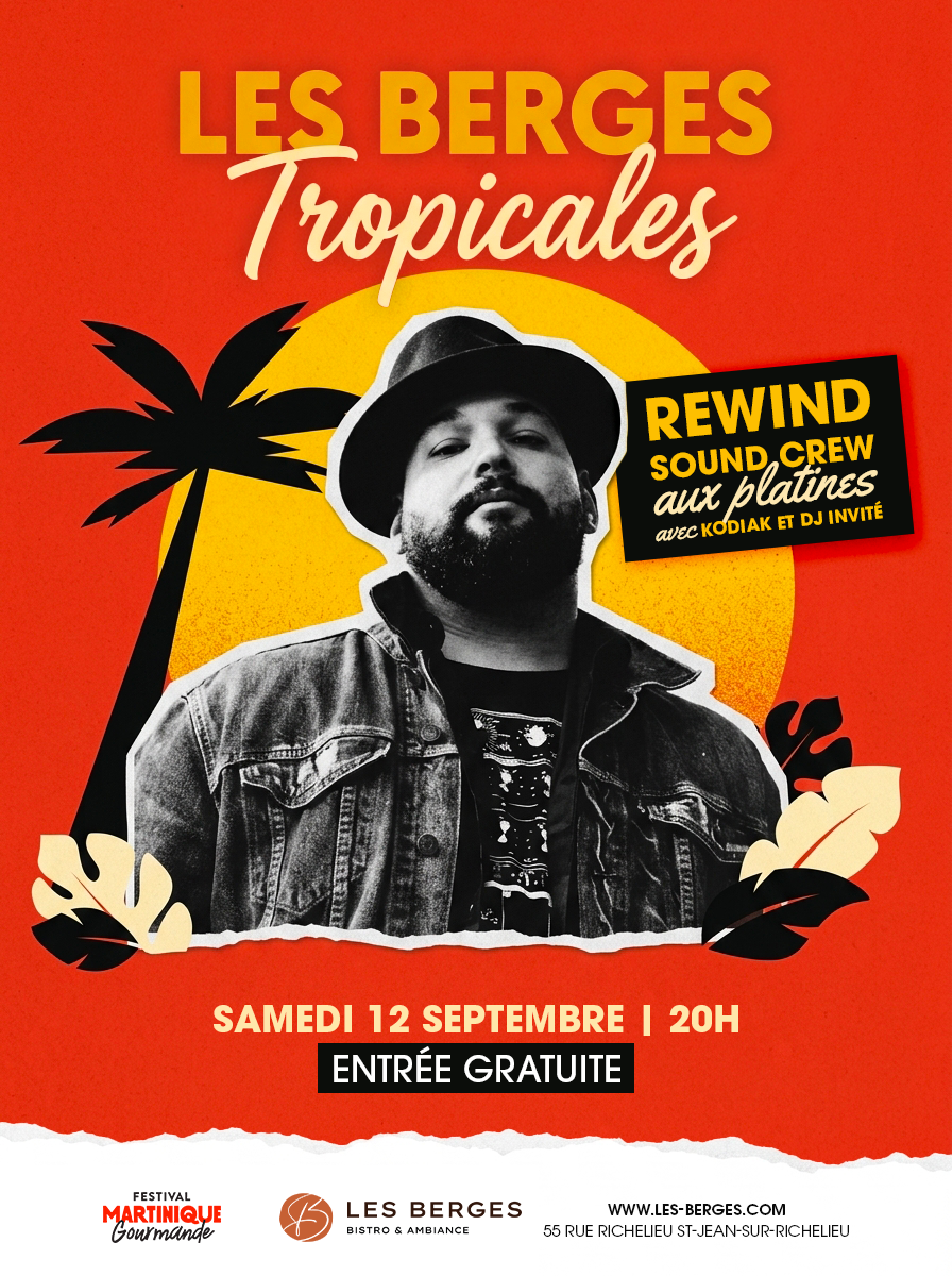 Les Berges Tropicales — samedi 12 septembre, 20h, entrée gratuite